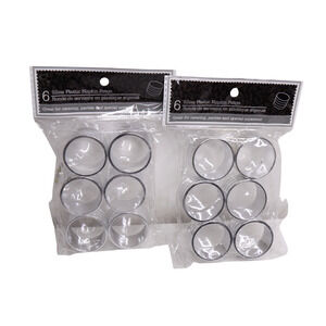 12 Silver Plastic Napkin Rings For Catering-Parties And Special Occasions